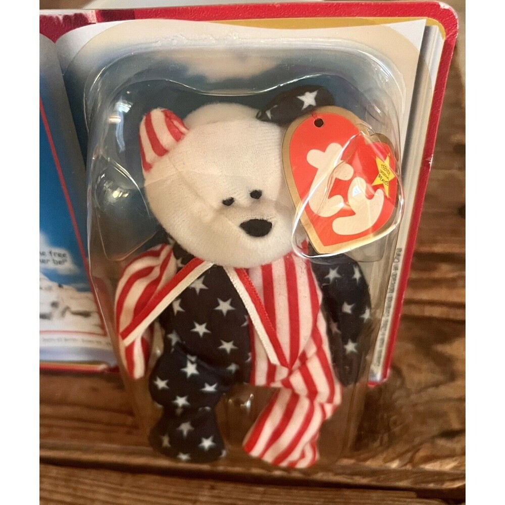 Ty Beanie Baby McDonalds 2000 International Bears II Spangle The Bear Sealed Y2K - Picture 2 of 3